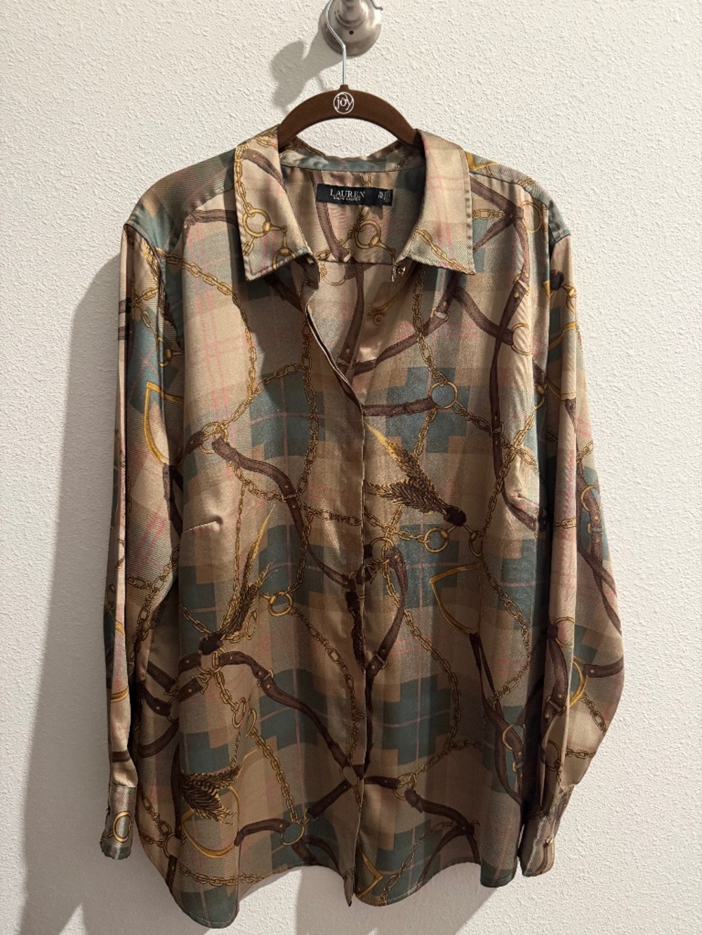 LAUREN Ralph Lauren Equestrian Pattern Blouse, 2X